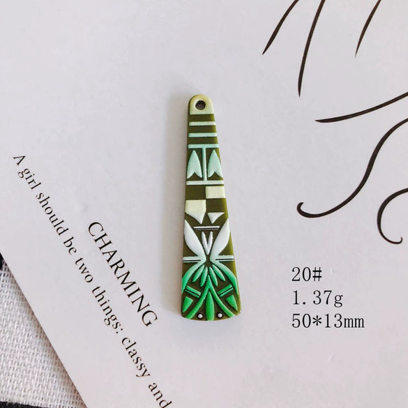 Wholesale Acrylic Jewelry Accessories With Three Dimensional Printing Pattern For Diy