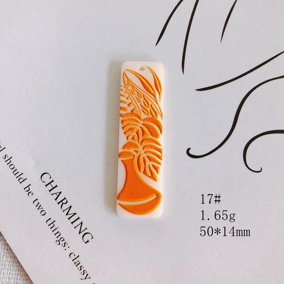 Wholesale Acrylic Jewelry Accessories With Three Dimensional Printing Pattern For Diy