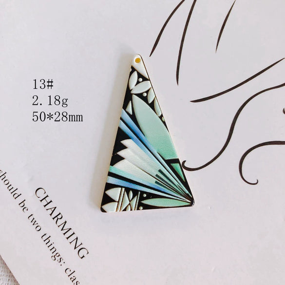 Wholesale Acrylic Jewelry Accessories With Three Dimensional Printing Pattern For Diy