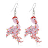 Wholesale Acrylic Jewelry Earrings With Geometric Pattern Uninlaid Fashion Style Christmas Themed With Cat And Small Dinosaur Shapes