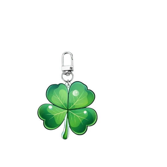 Wholesale Acrylic Keychain With Four Leaf Clover Pattern And Color Printing Creative Gift Pendant