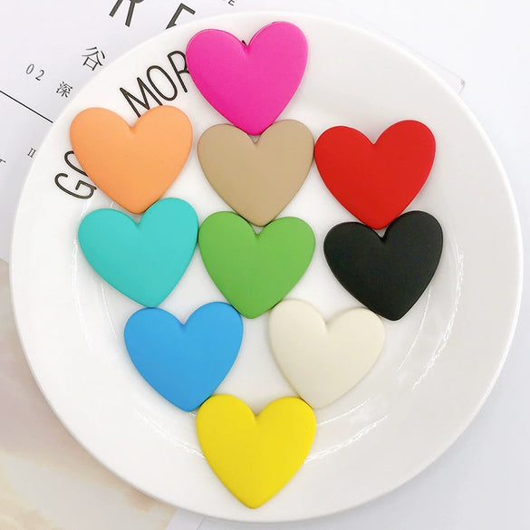 Wholesale Acrylic Love Shape Phone Case Accessories And Shoes Accessories With Baking Paint Finish