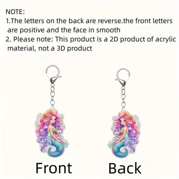 Wholesale Acrylic Marine Animal Dolphin Keychain Accessories And Pendants With Printing