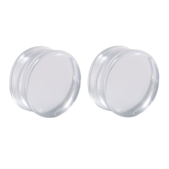 Wholesale Acrylic Minimalist Geometric Hollow Horn Auricle Waist Drum Transparent Ear Expansion Piercing Earrings