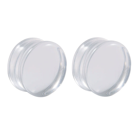 Wholesale Acrylic Minimalist Geometric Hollow Horn Auricle Waist Drum Transparent Ear Expansion Piercing Earrings