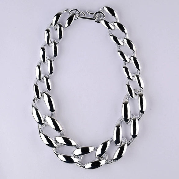 Wholesale Acrylic Necklace Geometric Pattern Painted Ball Chain Exaggerated Clavicle Chain Women's Accessories