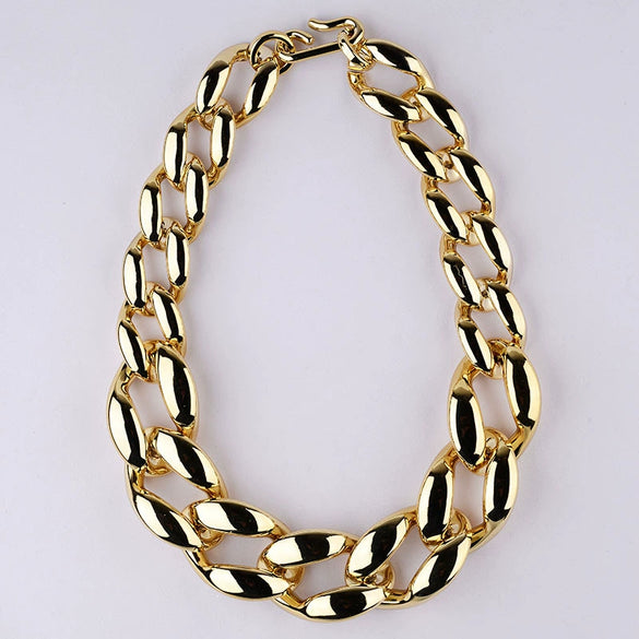 Wholesale Acrylic Necklace Geometric Pattern Painted Ball Chain Exaggerated Clavicle Chain Women's Accessories