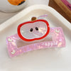 Wholesale Acrylic Printed Fruit Cartoon Style Square Hair Clips For Women