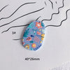 Wholesale Acrylic Printing Flower Relief Small Pendant Earrings Jewelry Accessories