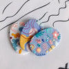 Wholesale Acrylic Printing Flower Relief Small Pendant Earrings Jewelry Accessories