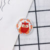 Wholesale Acrylic Resin Geometric Round Relief Rabbit Owl Patch Printing Pendant Jewelry Accessories