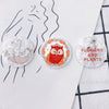 Wholesale Acrylic Resin Geometric Round Relief Rabbit Owl Patch Printing Pendant Jewelry Accessories