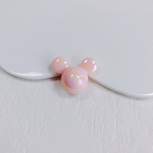 Wholesale Acrylic Resin Jewelry Accessories Simple Color Plated Loose Beads With Cartoon Characters