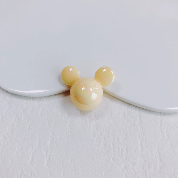 Wholesale Acrylic Resin Jewelry Accessories Simple Color Plated Loose Beads With Cartoon Characters