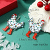 Wholesale Acrylic Retro Animal Zodiac Geometric Christmas Hat Earrings