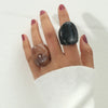 Wholesale Acrylic Retro Creative Exaggerated Irregular Texture 2Piece Unisex Light Luxury Style Ring