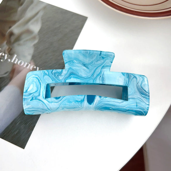 Wholesale Acrylic Simple Geometric Handmade Women's Hollow Back Head Large Shark Clip Hairpin Hair Accessories