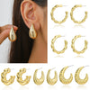 Wholesale Acrylic Simple Geometric Heart Ushape Drop Shape Electroplated Women's Earrings