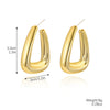Wholesale Acrylic Simple Geometric Heart Ushape Drop Shape Electroplated Women's Earrings