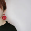Wholesale Acrylic Smiley Face Earrings Creative Cute And Multi Colored Ear Jewelry In Cartoon Style