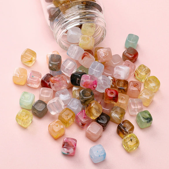 Wholesale Acrylic Square Loose Beads For Handmade Diy Bracelet Accessories