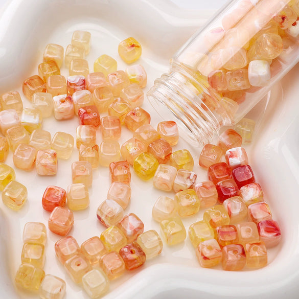 Wholesale Acrylic Square Loose Beads For Handmade Diy Bracelet Accessories