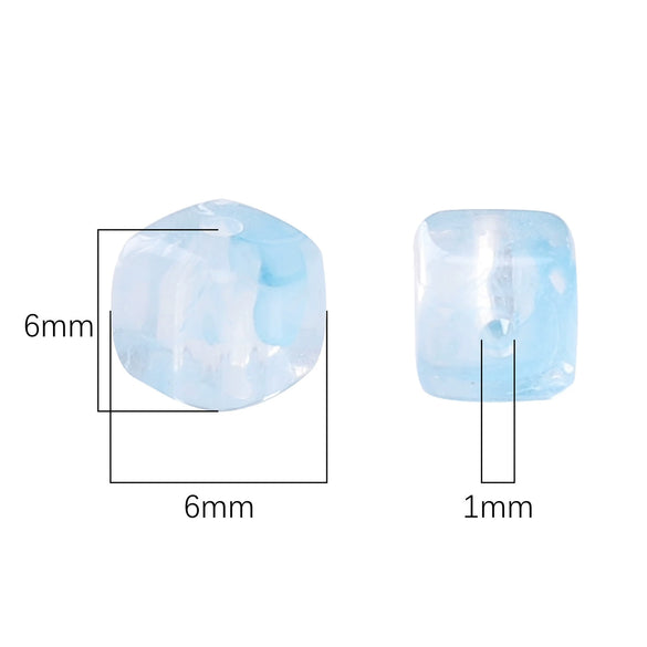 Wholesale Acrylic Square Loose Beads For Handmade Diy Bracelet Accessories