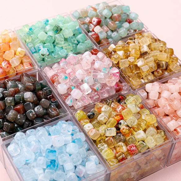 Wholesale Acrylic Square Loose Beads For Handmade Diy Bracelet Accessories