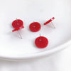 Wholesale Acrylic Stud Earrings Round Shape Solid Color Simple And Sweet Style Environmental Protection Treatment