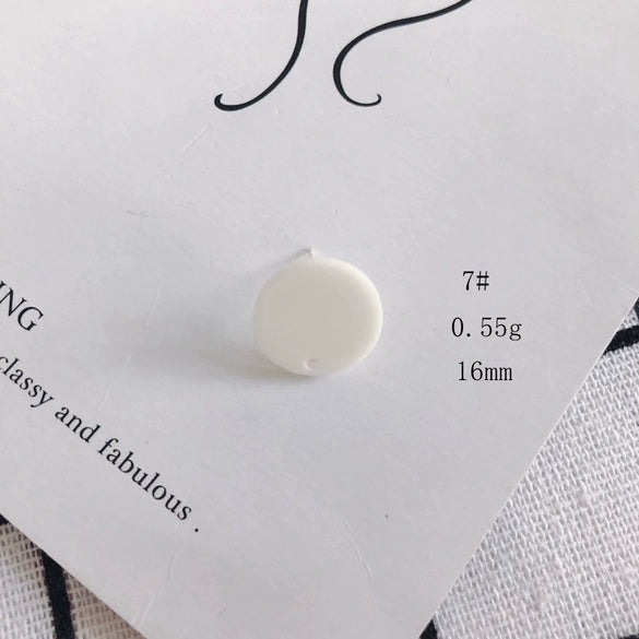 Wholesale Acrylic Stud Earrings Round Shape Solid Color Simple And Sweet Style Environmental Protection Treatment