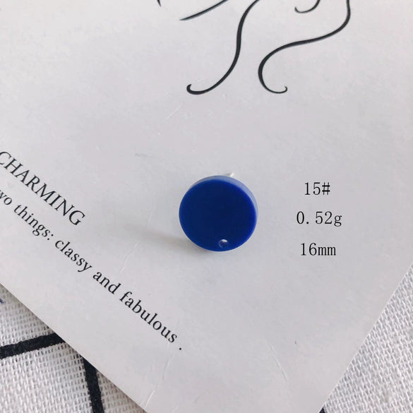 Wholesale Acrylic Stud Earrings Round Shape Solid Color Simple And Sweet Style Environmental Protection Treatment