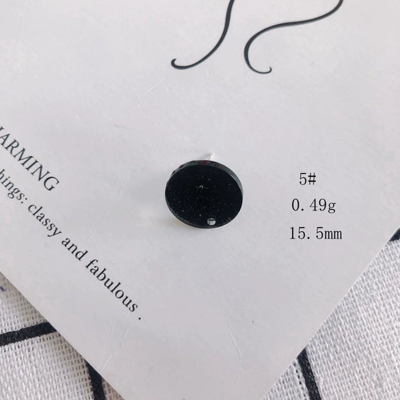 Wholesale Acrylic Stud Earrings Round Shape Solid Color Simple And Sweet Style Environmental Protection Treatment