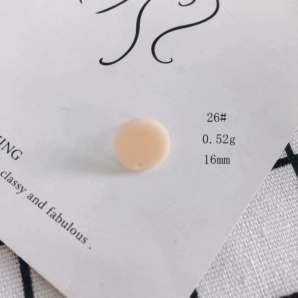 Wholesale Acrylic Stud Earrings Round Shape Solid Color Simple And Sweet Style Environmental Protection Treatment