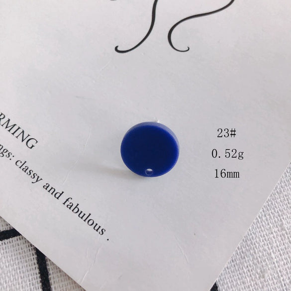 Wholesale Acrylic Stud Earrings Round Shape Solid Color Simple And Sweet Style Environmental Protection Treatment