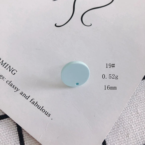 Wholesale Acrylic Stud Earrings Round Shape Solid Color Simple And Sweet Style Environmental Protection Treatment