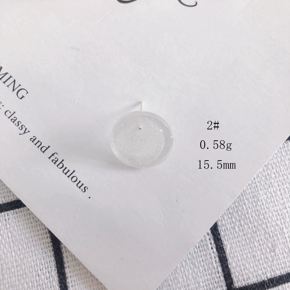 Wholesale Acrylic Stud Earrings Round Shape Solid Color Simple And Sweet Style Environmental Protection Treatment