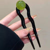 Wholesale Acrylic Ushaped Hair Accessories For Women Retro Simple Coconut Jelly Round Beads Hairpin And Headband
