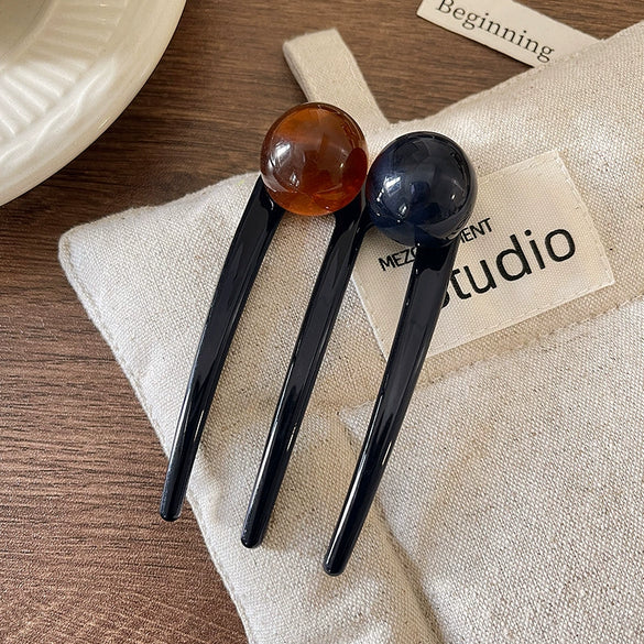 Wholesale Acrylic Ushaped Retro Hairpin For Bun Styling