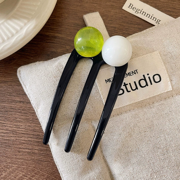Wholesale Acrylic Ushaped Retro Hairpin For Bun Styling