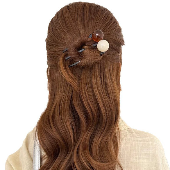 Wholesale Acrylic Ushaped Retro Hairpin For Bun Styling