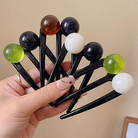 Wholesale Acrylic Ushaped Retro Hairpin For Bun Styling