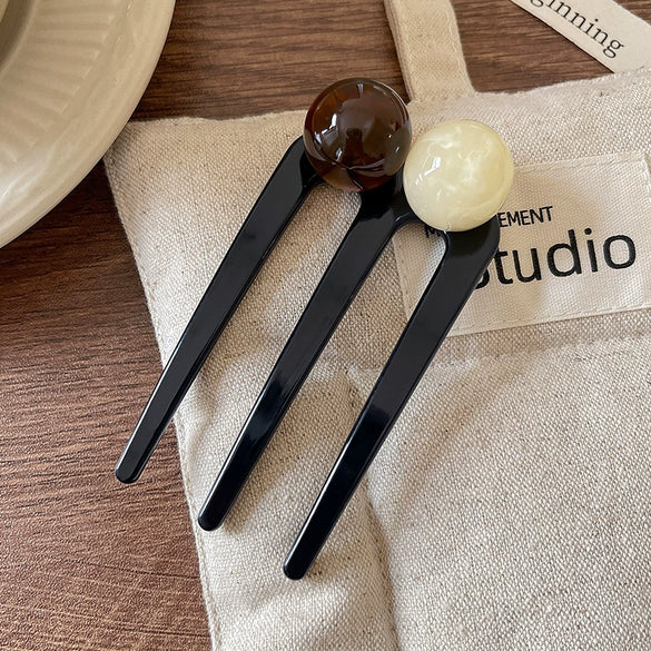 Wholesale Acrylic Ushaped Retro Hairpin For Bun Styling