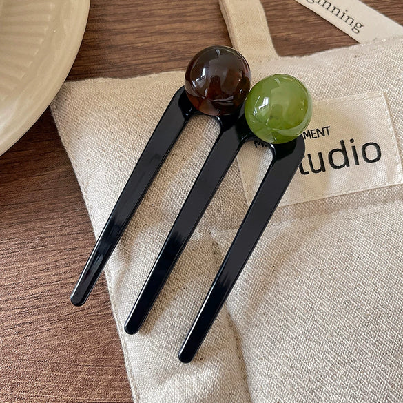 Wholesale Acrylic Ushaped Retro Hairpin For Bun Styling