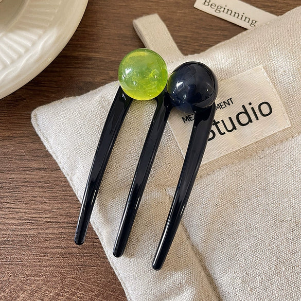 Wholesale Acrylic Ushaped Retro Hairpin For Bun Styling