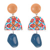 Wholesale Acrylic Women's Irregular Geometric Dripping Oil Long Earrings Retro Baroque Style