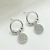 Wholesale Active Stainless Steel Geometric Earring With Life Tree Hollow Disc Design Electroplated For Women