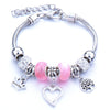 Wholesale Adjustable Beaded Bracelet With Butterfly Pendant For Girls Alloy Geometric Pattern Electroplated