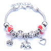 Wholesale Adjustable Beaded Bracelet With Butterfly Pendant For Girls Alloy Geometric Pattern Electroplated