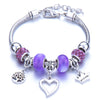 Wholesale Adjustable Beaded Bracelet With Butterfly Pendant For Girls Alloy Geometric Pattern Electroplated