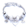 Wholesale Adjustable Beaded Bracelet With Butterfly Pendant For Girls Alloy Geometric Pattern Electroplated